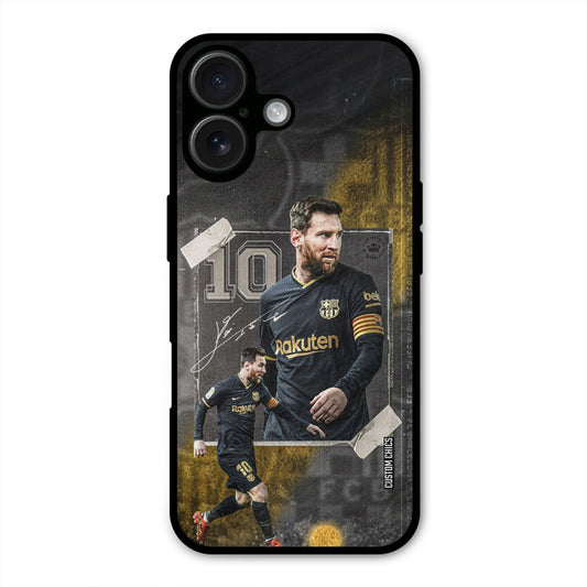 Golden Messi  iPhone 16 Mobile Back Cover - Sports PrintShield Case