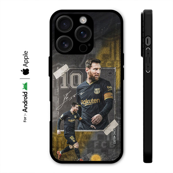 Golden Messi Case – Premium PrintShield Mobile Cover