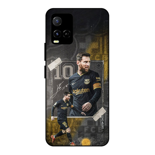 Golden Messi Vivo Y33s Mobile Back Cover - Sports PrintShield Case