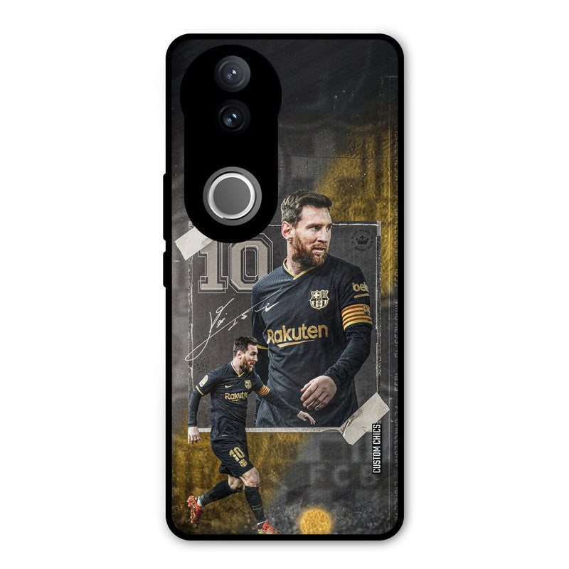 Golden Messi Vivo V50 Mobile Back Cover - Sports PrintShield Case