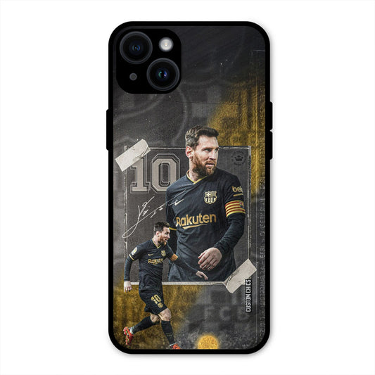 Golden Messi  iPhone 14 Plus Mobile Back Cover - Sports PrintShield Case