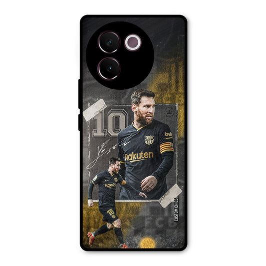 Golden Messi Vivo V30e Mobile Back Cover - Sports PrintShield Case
