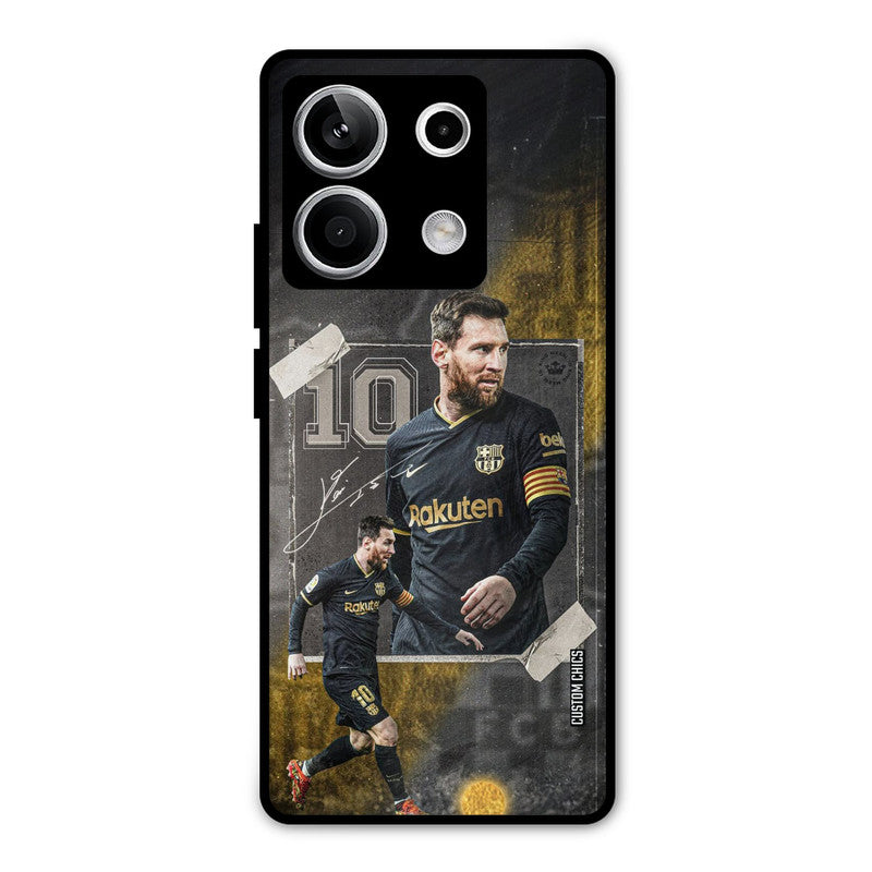 Golden Messi Redmi Note 13 5G Mobile Back Cover - Sports PrintShield Case