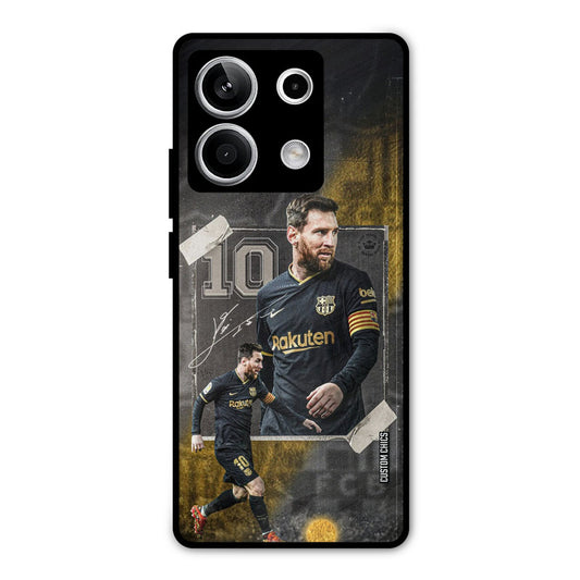 Golden Messi Redmi Note 13 5G Mobile Back Cover - Sports PrintShield Case