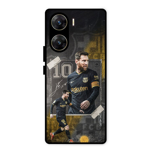 Golden Messi Vivo V29e Mobile Back Cover - Sports PrintShield Case