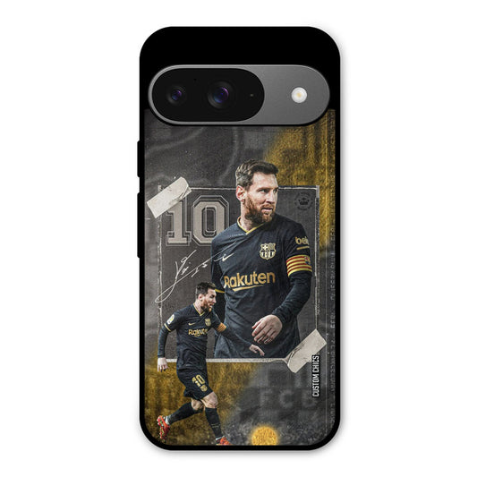 Golden Messi Google Pixel 9 Mobile Back Cover - Sports PrintShield Case