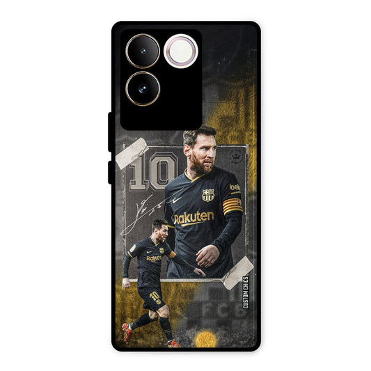 Golden Messi Vivo T2 Pro Mobile Back Cover - Sports PrintShield Case