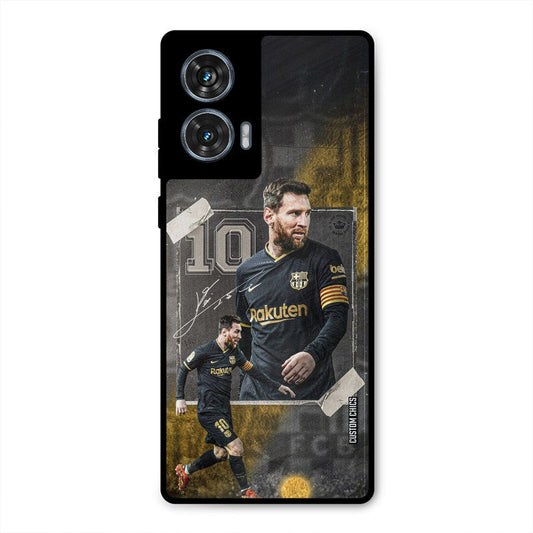 Golden Messi Moto G96 Mobile Back Cover - Sports PrintShield Case