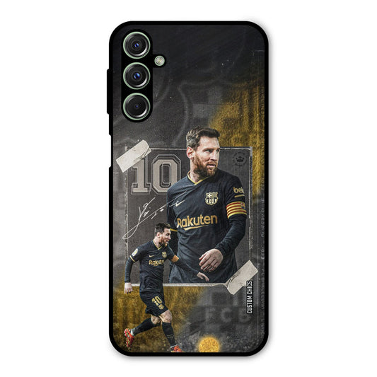 Golden Messi Samsung Galaxy M34 Mobile Back Cover - Sports PrintShield Case
