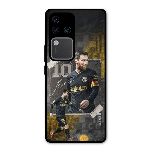 Golden Messi Vivo V30 Pro Mobile Back Cover - Sports PrintShield Case