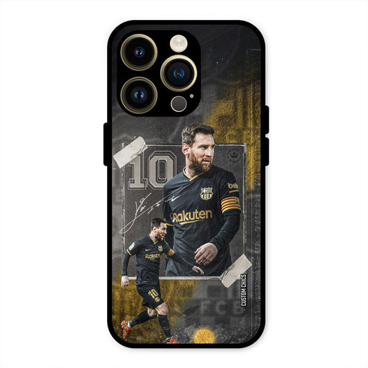 Golden Messi  iPhone 14 Pro Mobile Back Cover - Sports PrintShield Case