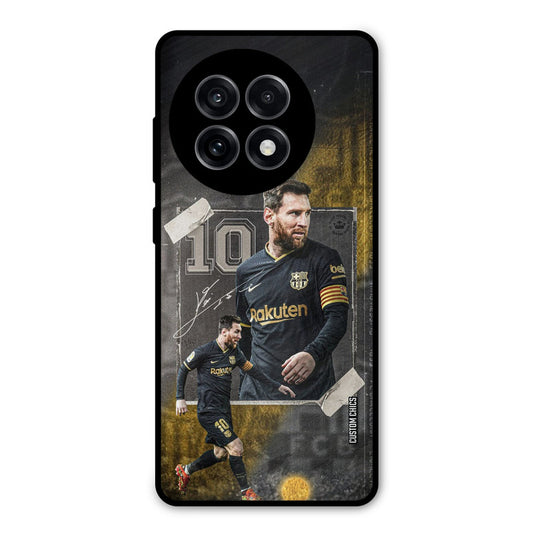 Golden Messi OnePlus 13R Mobile Back Cover - Sports PrintShield Case