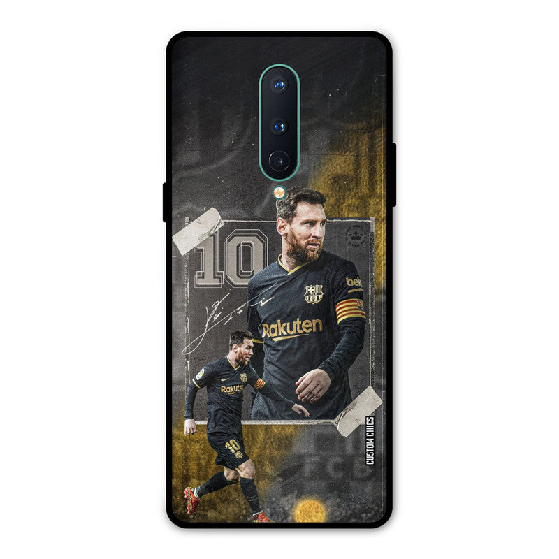 Golden Messi Oneplus 8 Mobile Back Cover - Sports PrintShield Case