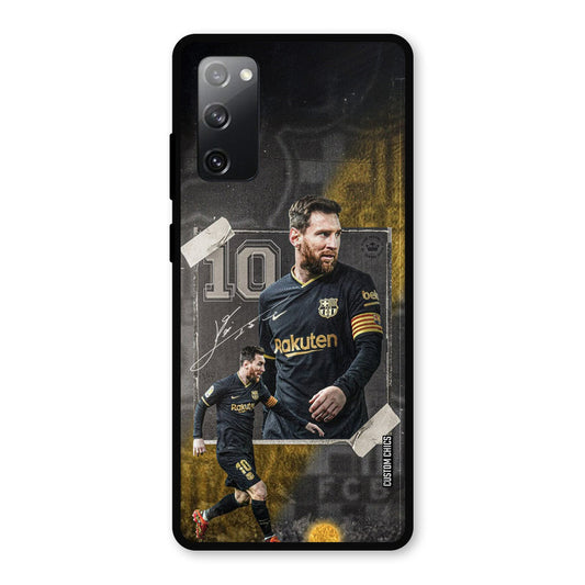 Golden Messi Samsung Galaxy S20 FE Mobile Back Cover - Sports PrintShield Case