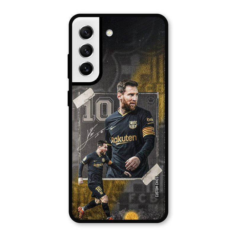 Golden Messi Samsung Galaxy S21 FE 5G Mobile Back Cover - Sports PrintShield Case