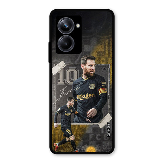 Golden Messi Realme 10 Pro Mobile Back Cover - Sports PrintShield Case