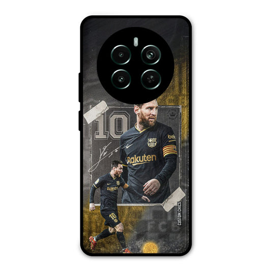 Golden Messi Realme 12 Plus Mobile Back Cover - Sports PrintShield Case