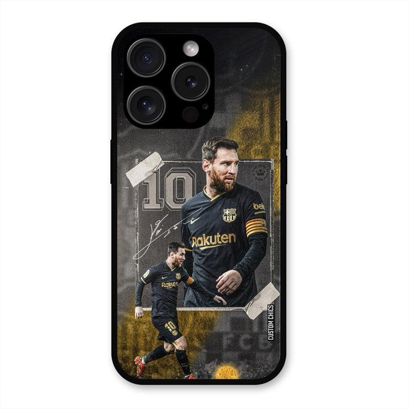 Golden Messi  iPhone 15 Pro Mobile Back Cover - Sports PrintShield Case