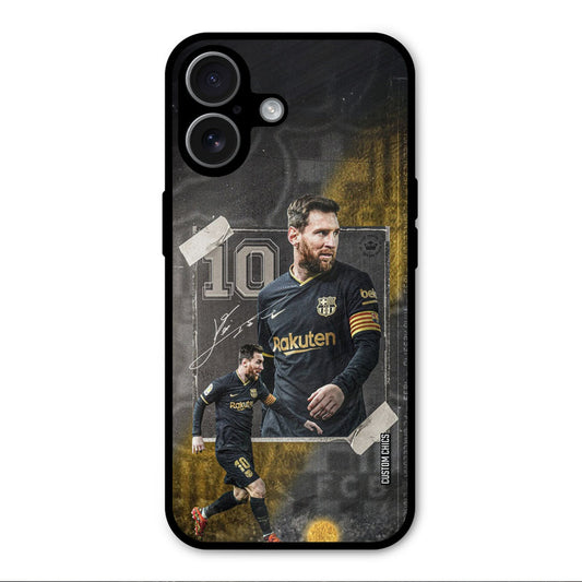 Golden Messi iPhone 17 Mobile Back Cover - Sports PrintShield Case