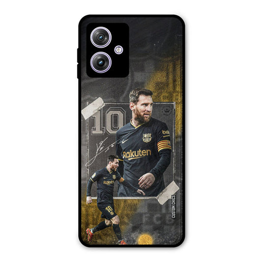 Golden Messi Moto G54 Mobile Back Cover - Sports PrintShield Case
