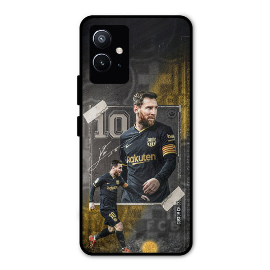 Golden Messi Vivo Y75 5G Mobile Back Cover - Sports PrintShield Case