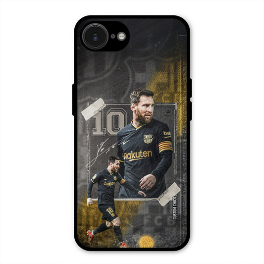 Golden Messi iPhone 16e Mobile Back Cover - Sports PrintShield Case