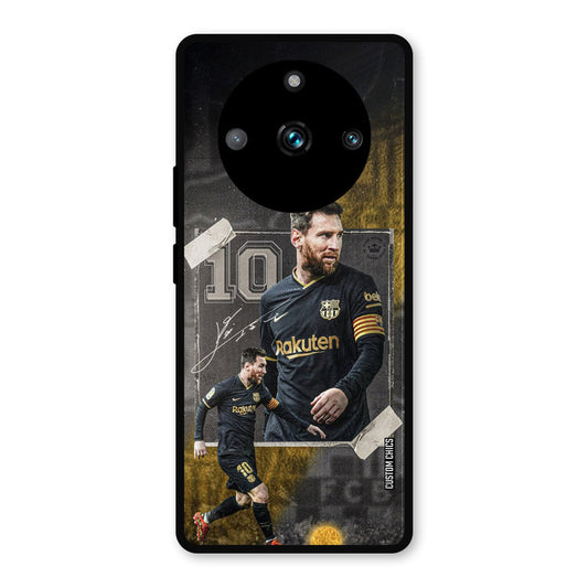 Golden Messi Realme Narzo 60 Pro Mobile Back Cover - Sports PrintShield Case