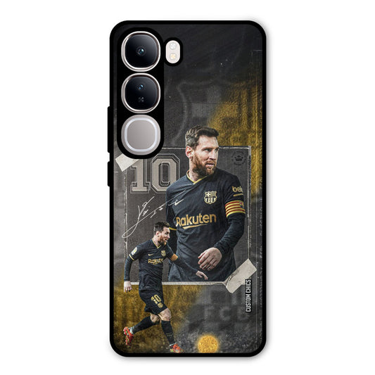 Golden Messi Vivo Y300 Mobile Back Cover - Sports PrintShield Case