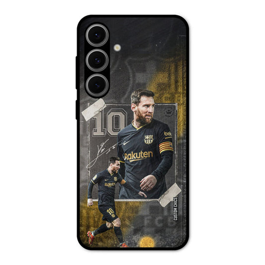 Golden Messi Samsung Galaxy S24 Mobile Back Cover - Sports PrintShield Case