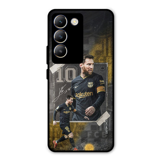 Golden Messi Vivo Y200e Mobile Back Cover - Sports PrintShield Case