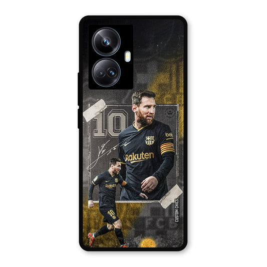 Golden Messi Realme 10 Pro Plus Mobile Back Cover - Sports PrintShield Case