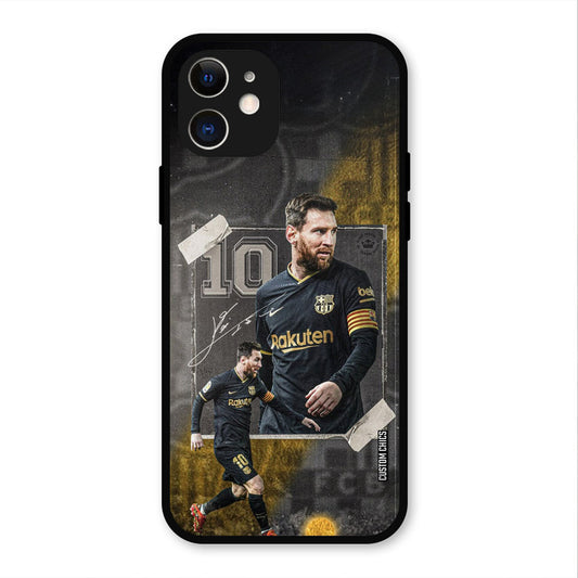 Golden Messi  iPhone 12 Mobile Back Cover - Sports PrintShield Case