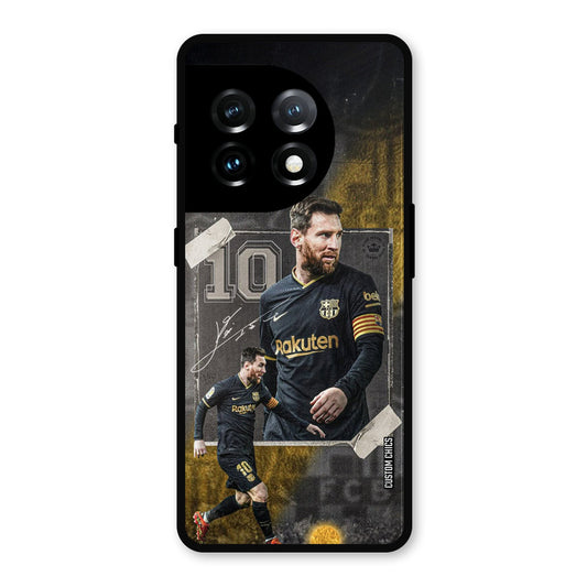Golden Messi OnePlus 11 Mobile Back Cover - Sports PrintShield Case