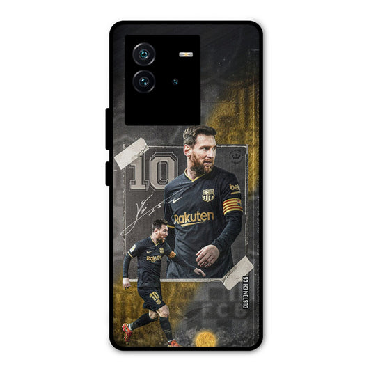 Golden Messi iQOO Neo 6 5G Mobile Back Cover - Sports PrintShield Case