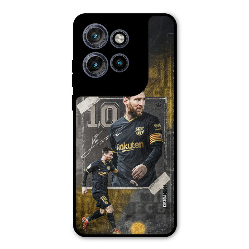Golden Messi Motorola Edge 50 Neo Mobile Back Cover - Sports PrintShield Case