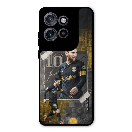 Golden Messi Motorola Edge 50 Neo Mobile Back Cover - Sports PrintShield Case