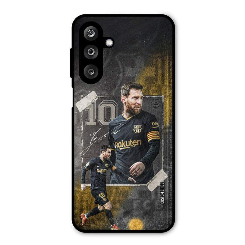 Golden Messi Samsung Galaxy M36 Mobile Back Cover - Sports PrintShield Case