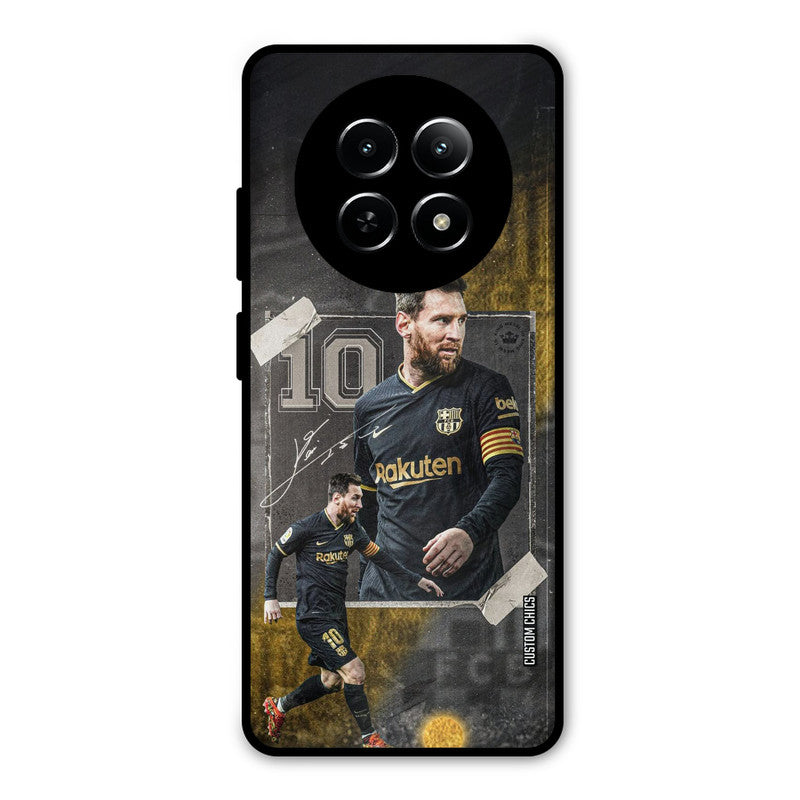 Golden Messi Realme Narzo N65 Mobile Back Cover - Sports PrintShield Case