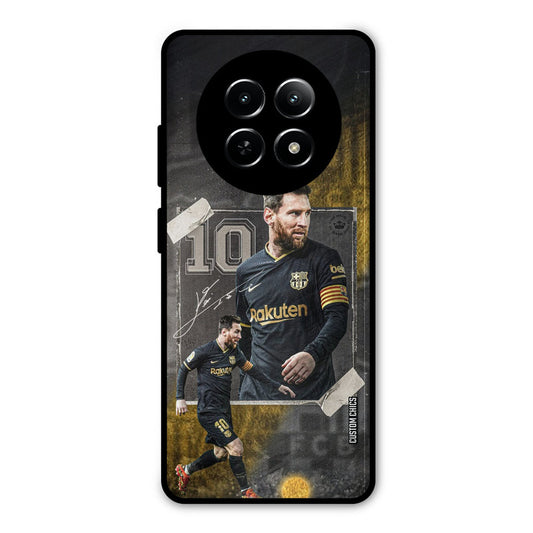 Golden Messi Realme Narzo N65 Mobile Back Cover - Sports PrintShield Case