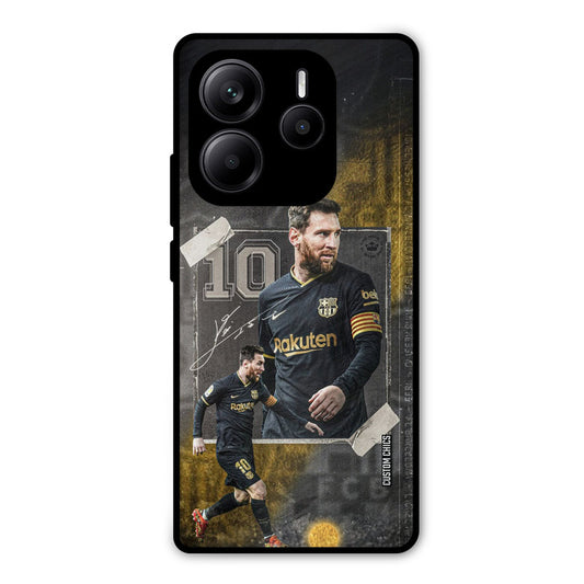 Golden Messi Redmi Note 14 Mobile Back Cover - Sports PrintShield Case