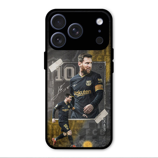 Golden Messi iPhone 17 Pro Max Mobile Back Cover - Sports PrintShield Case