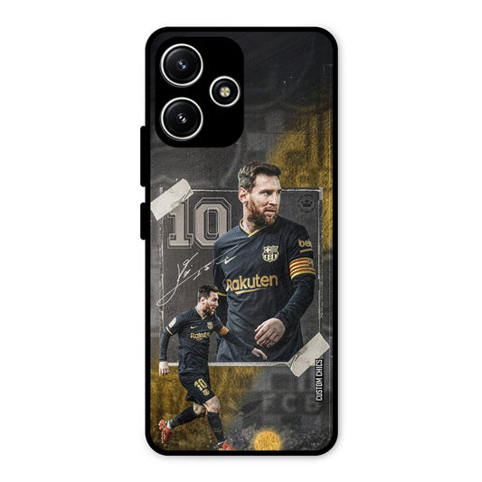 Golden Messi Redmi 12 5G Mobile Back Cover - Sports PrintShield Case