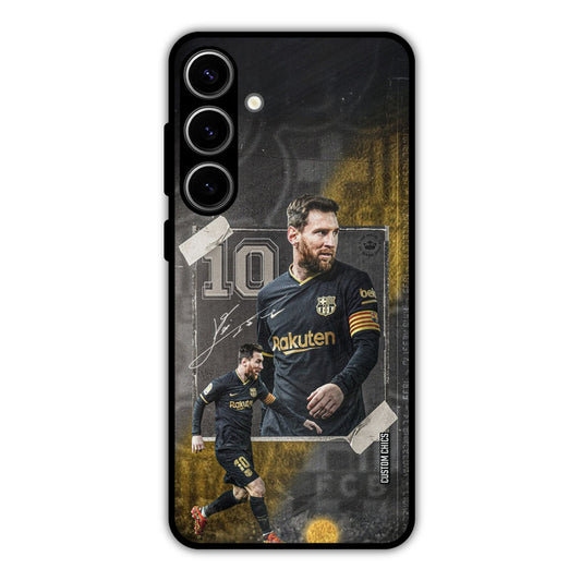 Golden Messi Samsung Galaxy S24 Plus Mobile Back Cover - Sports PrintShield Case