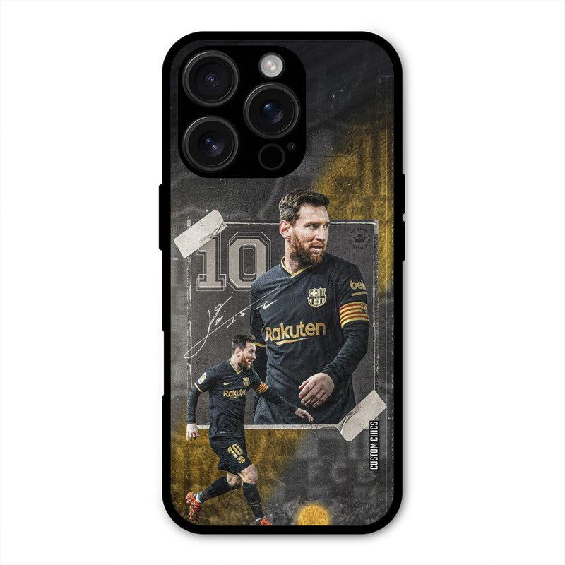 Golden Messi  iPhone 16 Pro Max Mobile Back Cover - Sports PrintShield Case