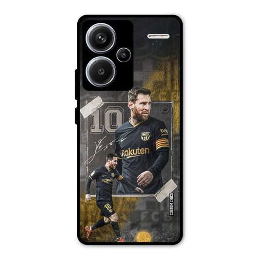 Golden Messi Redmi Note 13 Pro Plus Mobile Back Cover - Sports PrintShield Case