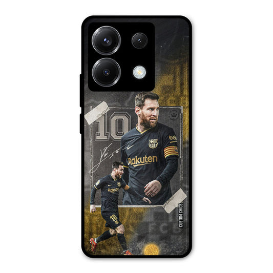 Golden Messi Poco X6 Mobile Back Cover - Sports PrintShield Case