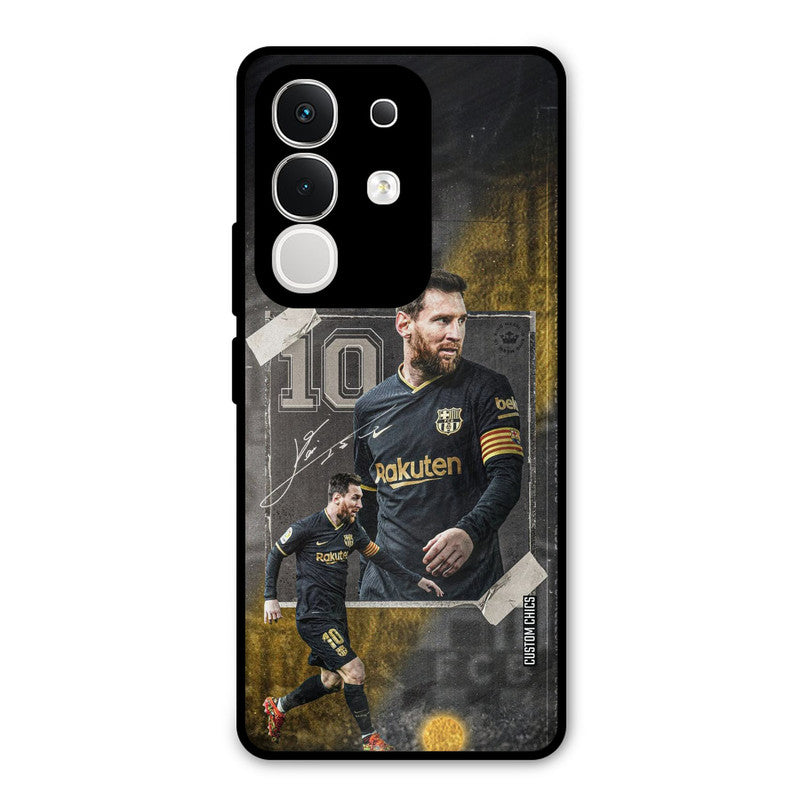 Golden Messi Vivo T4x Mobile Back Cover - Sports PrintShield Case