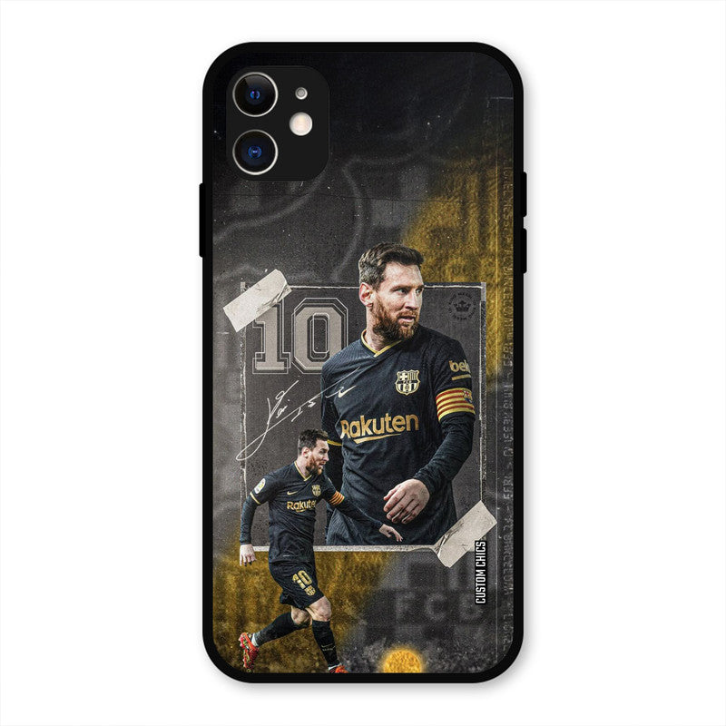 Golden Messi  iPhone 11 Mobile Back Cover - Sports PrintShield Case
