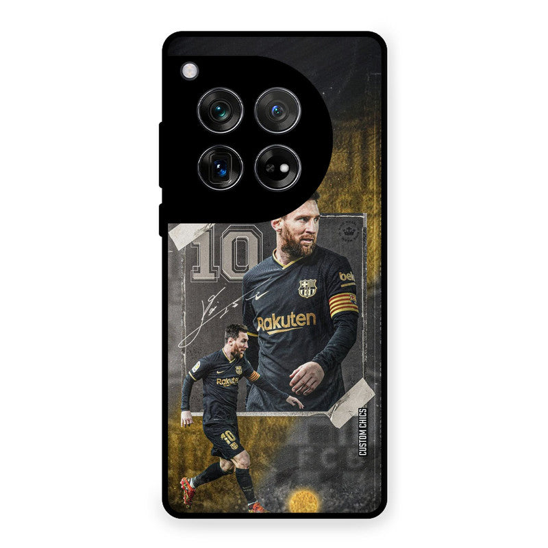 Golden Messi OnePlus 12 Mobile Back Cover - Sports PrintShield Case