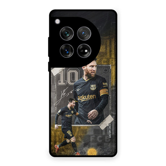 Golden Messi OnePlus 12 Mobile Back Cover - Sports PrintShield Case